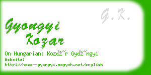 gyongyi kozar business card